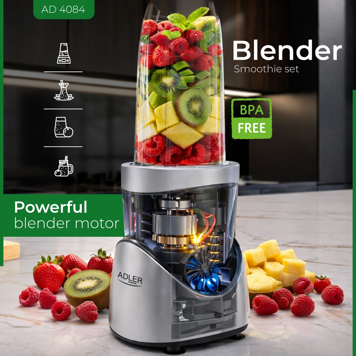 Blender pentru smoothie Adler 4084