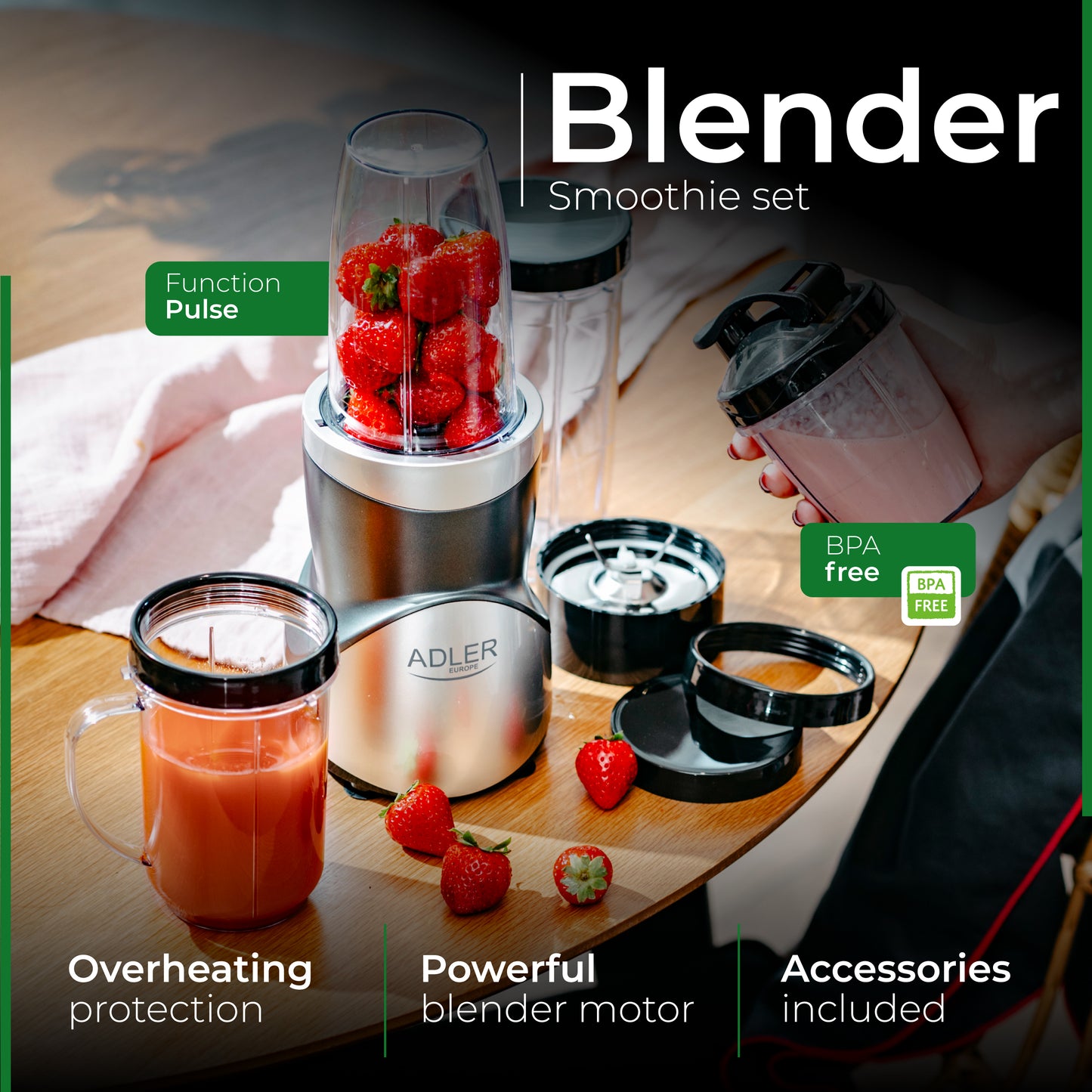 Blender pentru smoothie Adler 4084