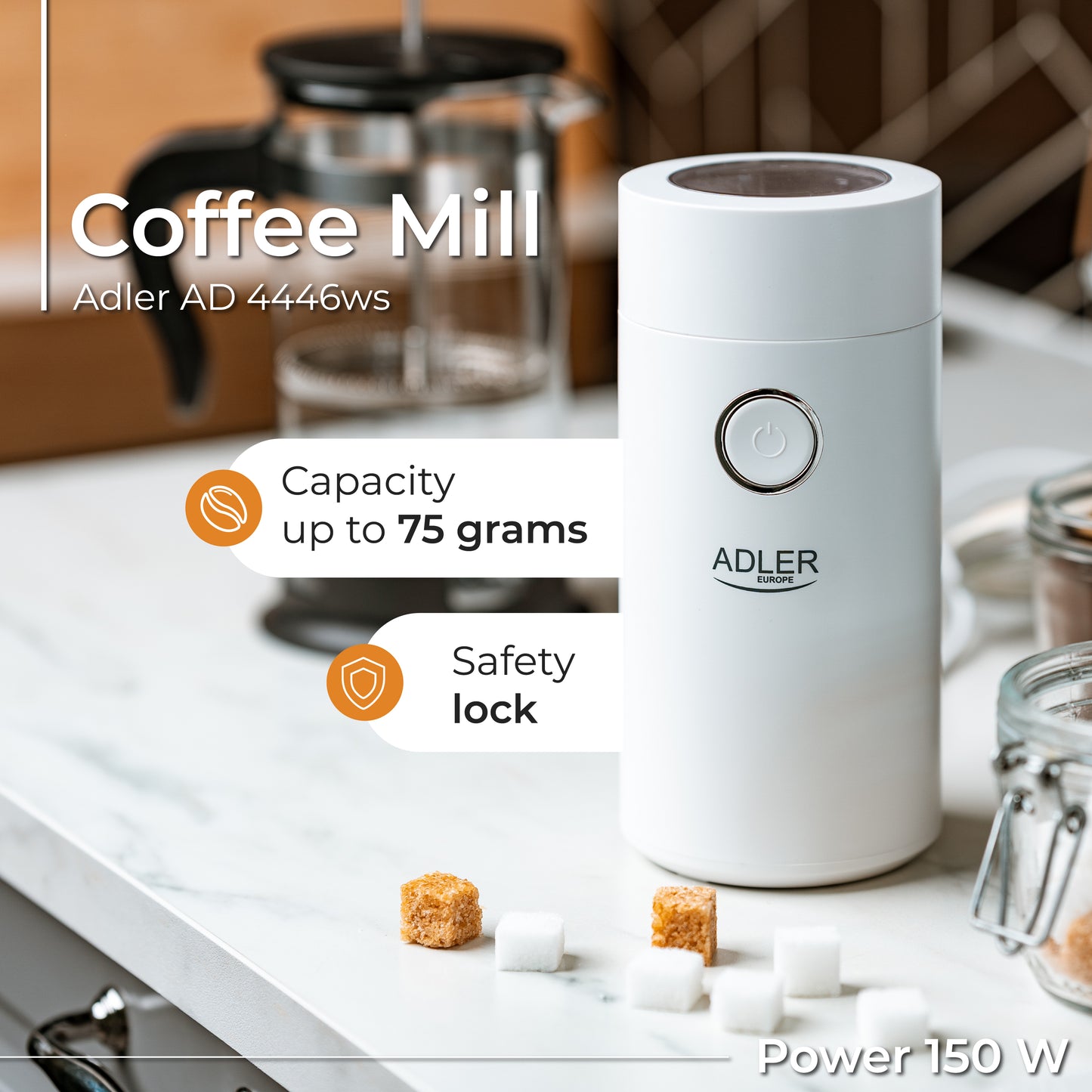 Rasnita pentru cafea si condimente Adler 4446