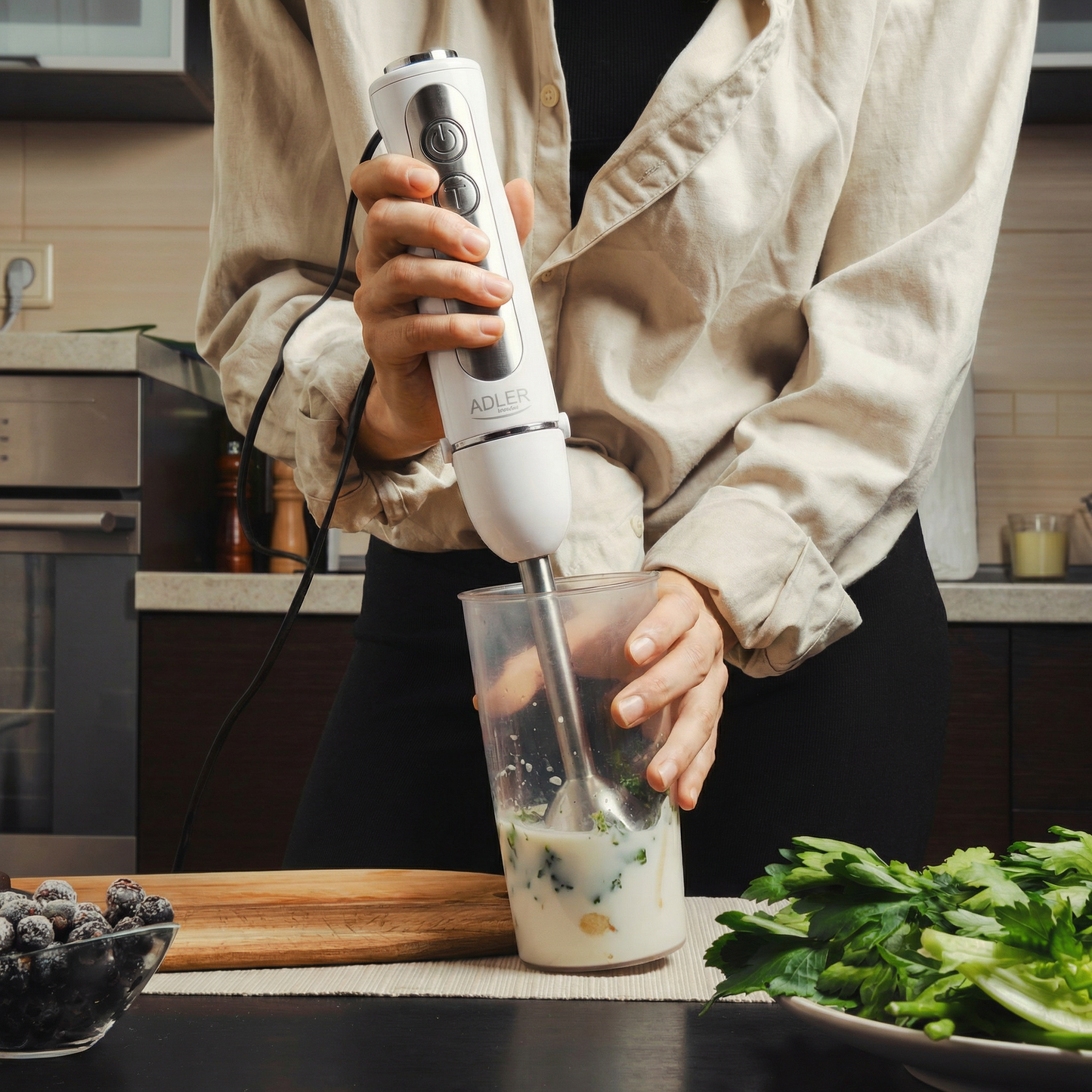 Blender stick de mana, din inox, Adler 4625