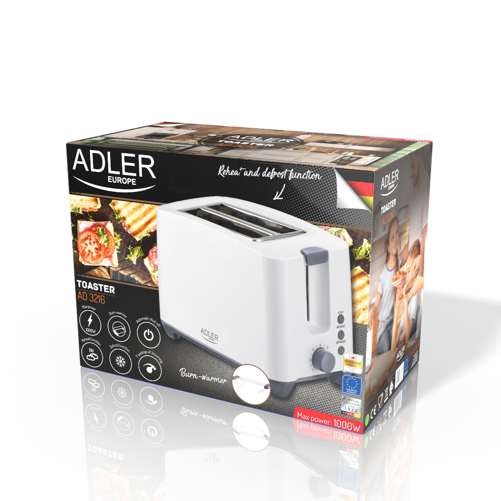 Toaster prajitor paine 2 felii Adler 3216