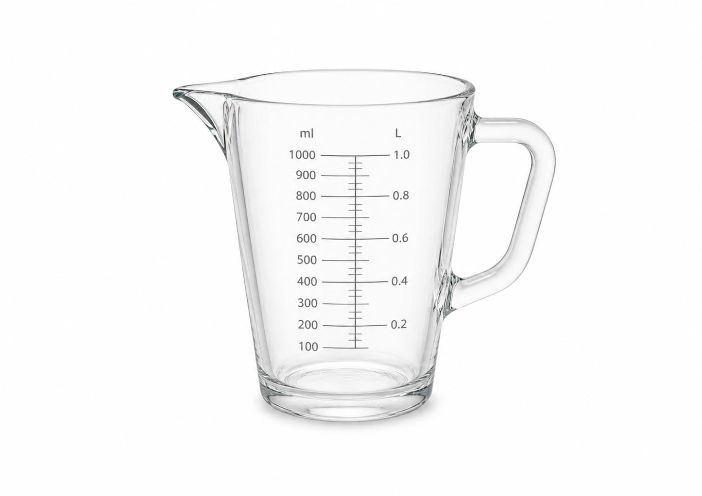 Cana gradata din sticla, 1L, Trend Glass