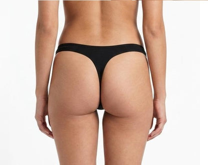 Set 2 chiloti tanga din bumbac Kruidvat Stretch String, negru