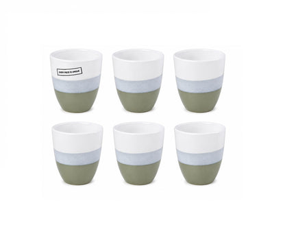 Set 6 cești cafea din ceramica 200 ml, Palermo, design minimalist