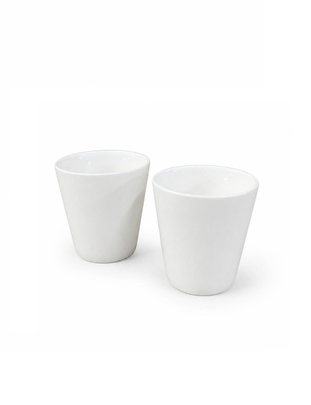 Set 2 cesti cafea din porțelan alb, 200 ml, design minimalist, Riverdale Mokken