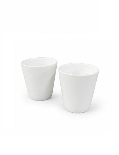 Set 2 cesti cafea din porțelan alb, 200 ml, design minimalist, Riverdale Mokken