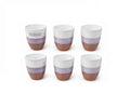 Set 6 cești cafea din ceramica 200 ml, Palermo Persic, design minimalist