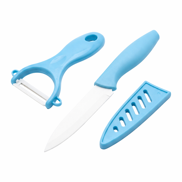 Set cuțit ceramic cu teacă și peeler legume si fructe, Benson