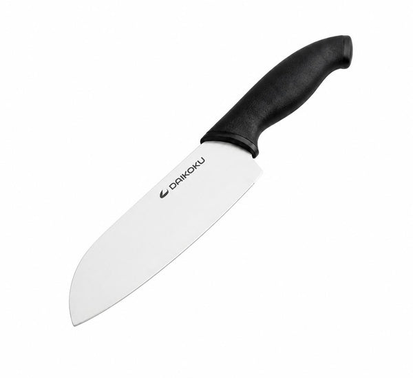 Cutit universal Santoku, lama inox 18 cm, invelis ceramic, maner ergonomic anti-alunecare, Daikoku