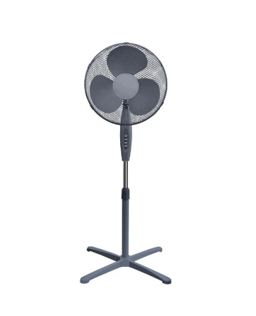 Set 2 buc Ventilatoare cu picior, 40 cm, 3 trepte de viteza, 45 W, Victronic SF1633G (alb, gri)