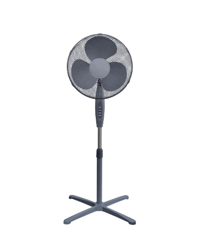 Set 2 buc Ventilatoare cu picior, 40 cm, 3 trepte de viteza, 45 W, Victronic SF1633G (alb, gri)