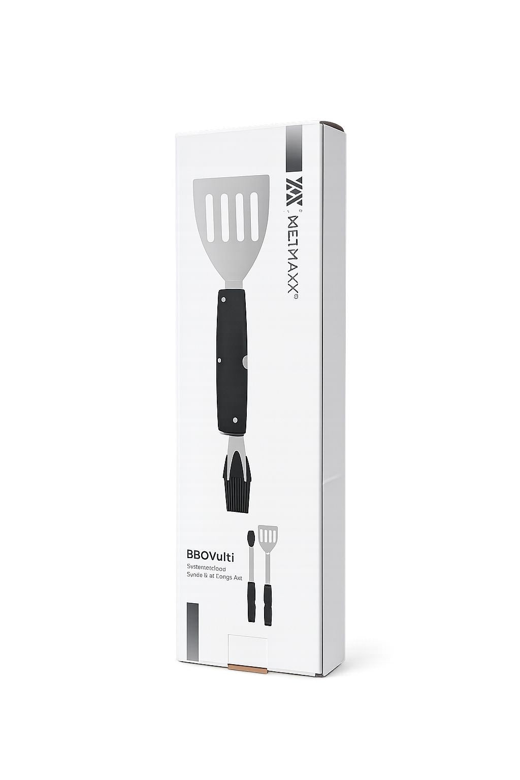 Set ustensile gratar 2 în 1, spatulă si pensulă, silicon si oțel inoxidabil, METMAXX BBQ