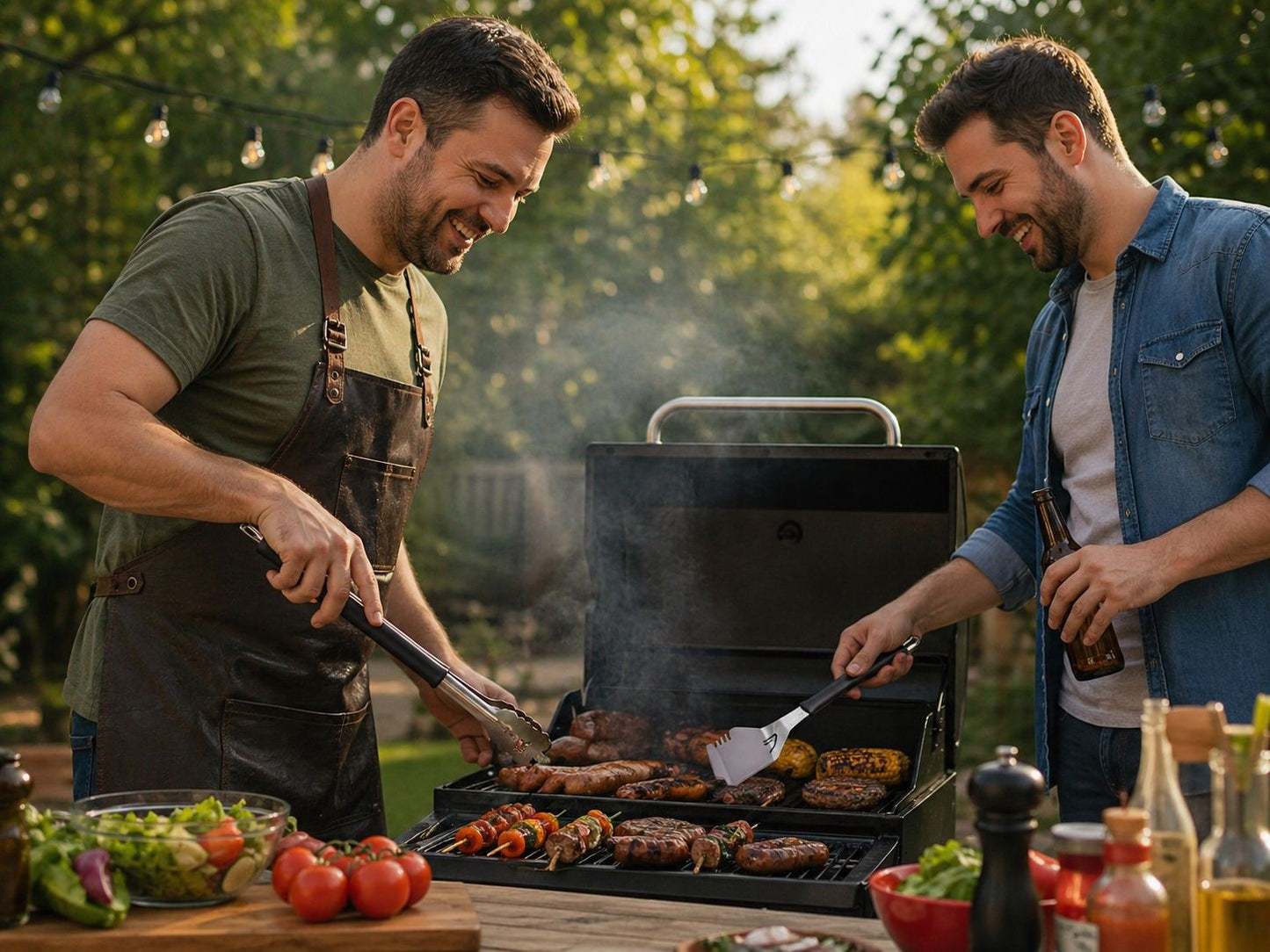 Set ustensile gratar inox 2 piese, clește si spatula multifunctionala BBQ, rezistente la temperaturi inalte, Vaggan