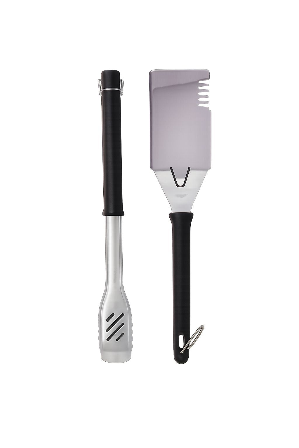 Set ustensile gratar inox 2 piese, clește si spatula multifunctionala BBQ, rezistente la temperaturi inalte, Vaggan