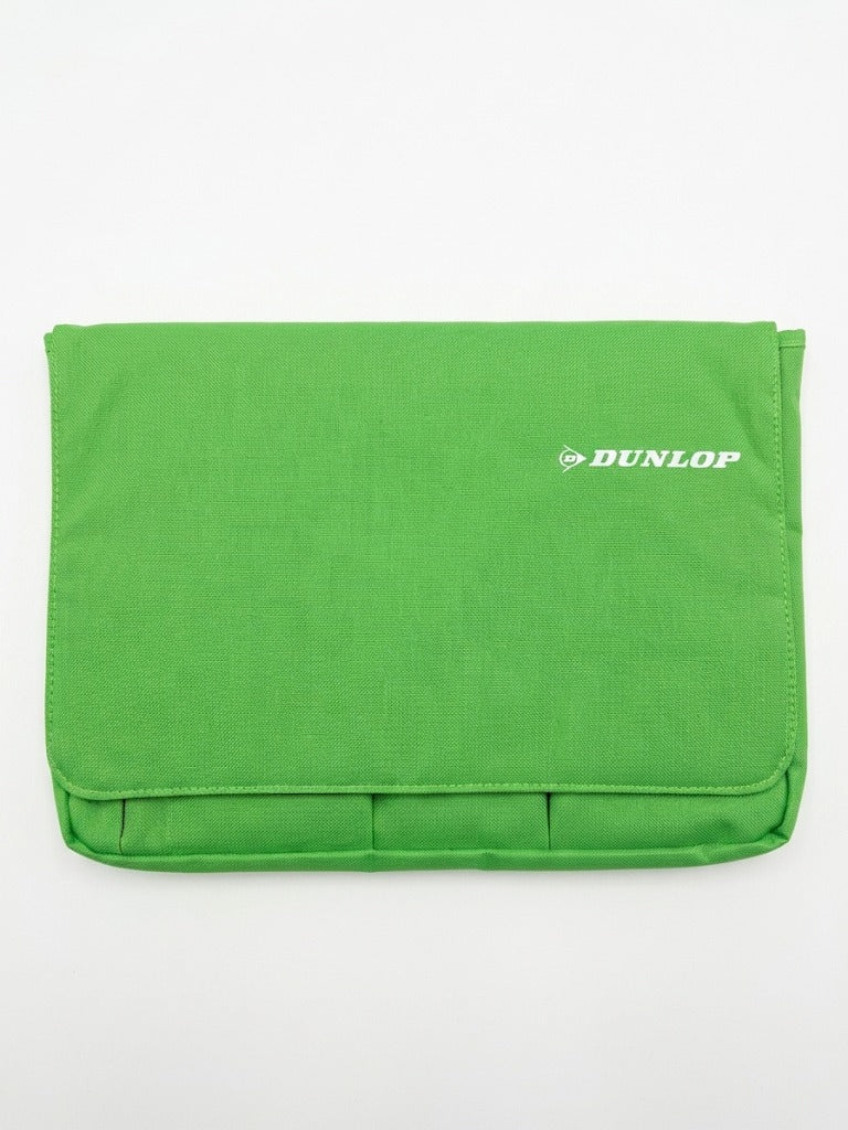 Husa organizator verde Dunlop pentru laptop, tableta si accesorii – geanta de protectie cu buzunare multifunctionale