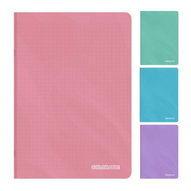Caiet A5 48 file matematica 70g Colorarte coperta PP culori macarons 230mic