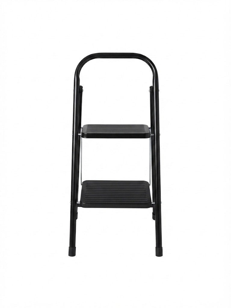 Scara pliabila de uz casnic Blokker, 2 trepte, otel, negru, sarcina maxima 150 kg