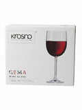 Set 6 pahare de vin Krosno Gema, 340 ml, sticla transparenta