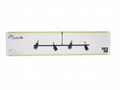 Corp de iluminat suspendat maxim, metal negru, 95x20x75-130 cm.