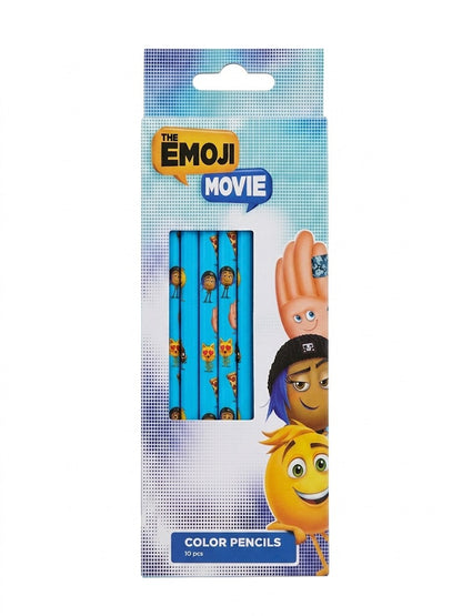 Set creioane de colorat pentru copii The Emoji Movie, 10 bucati/set, ambalaj cutie carton