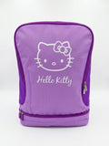 Ghiozdan scolar pentru fete Hello Kitty, compartiment inferior izolat/pantofi, bretele buretate reglabile, mov/violet pastel