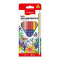 Creioane lungi 12 buc/2 capete cu 24 culori KEYROAD Duo
