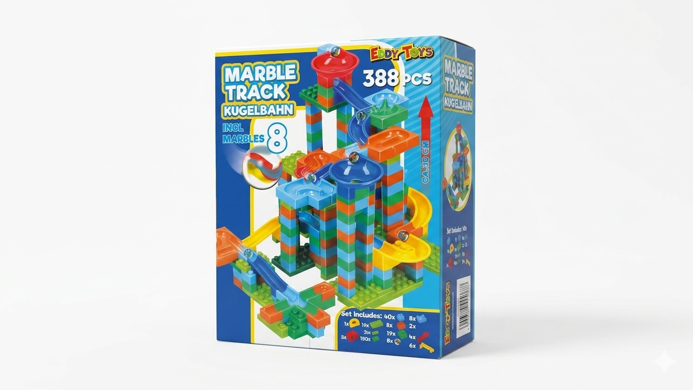 Set de constructii cu bile 388 piese, Eddy Toys
