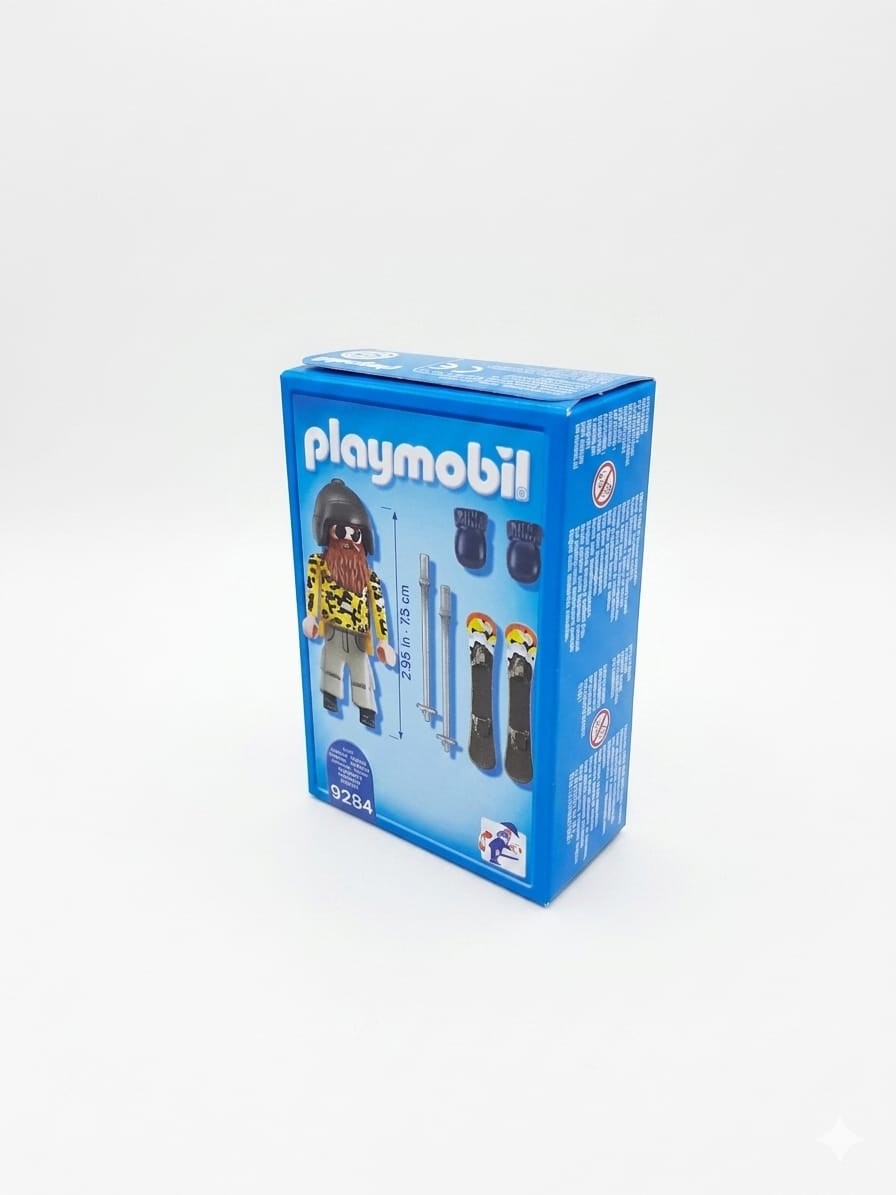 Set playmobil 9284 snowboarder - jucarie interactiva cu placa de snowboard si accesorii