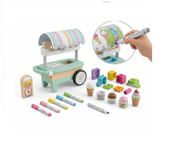 Stand de inghetata - Set de joaca, 15 piese, Wonder Makers