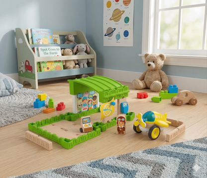 Set de construit 15 piese,  Wonder Makers, Plastic/Lemn