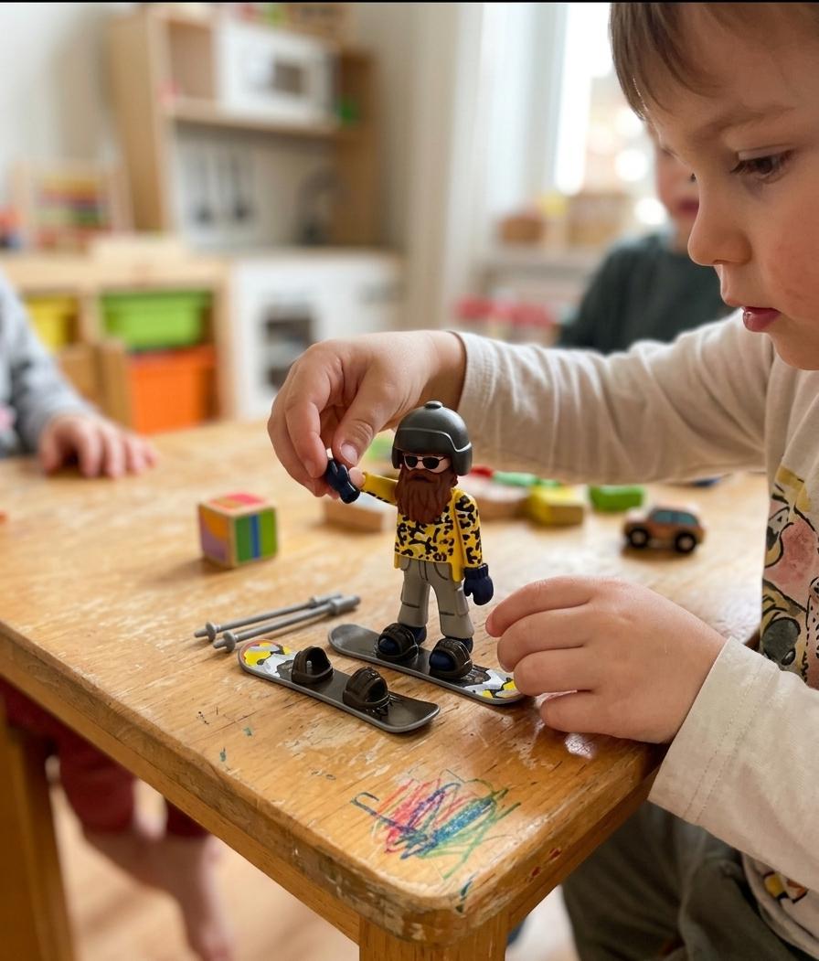 Set playmobil 9284 snowboarder - jucarie interactiva cu placa de snowboard si accesorii