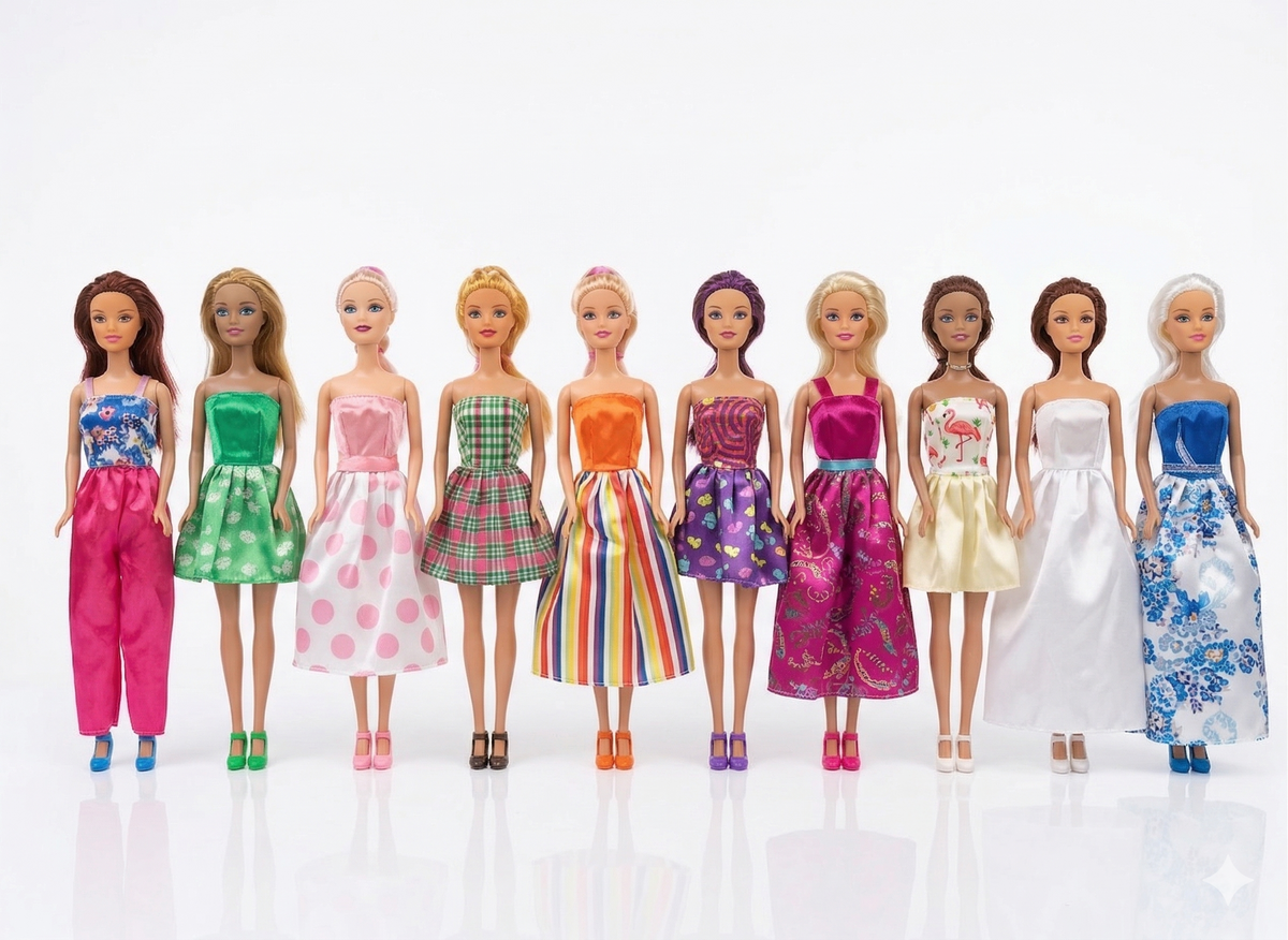 Set de 10 Papusi Fashion, Eddy Toys