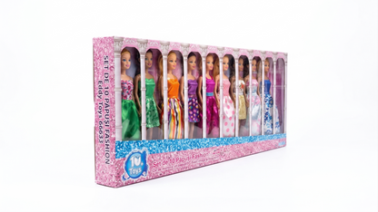 Set de 10 Papusi Fashion, Eddy Toys