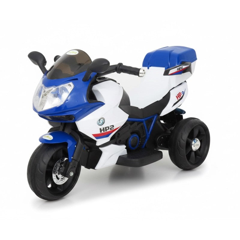 Motocicleta electrica cu acumulator, pentru copii , HP2 MB6187R (rosu, albastru, negru)