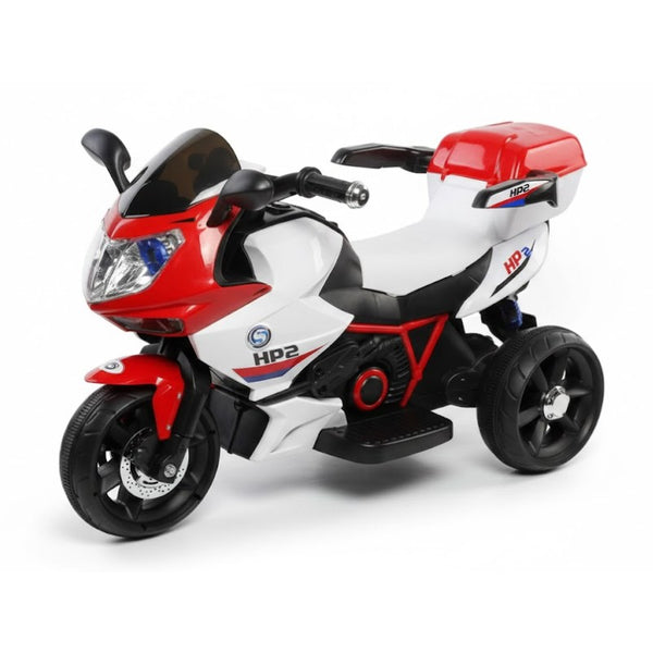 Motocicleta electrica cu acumulator, pentru copii , HP2 MB6187R (rosu, albastru, negru)