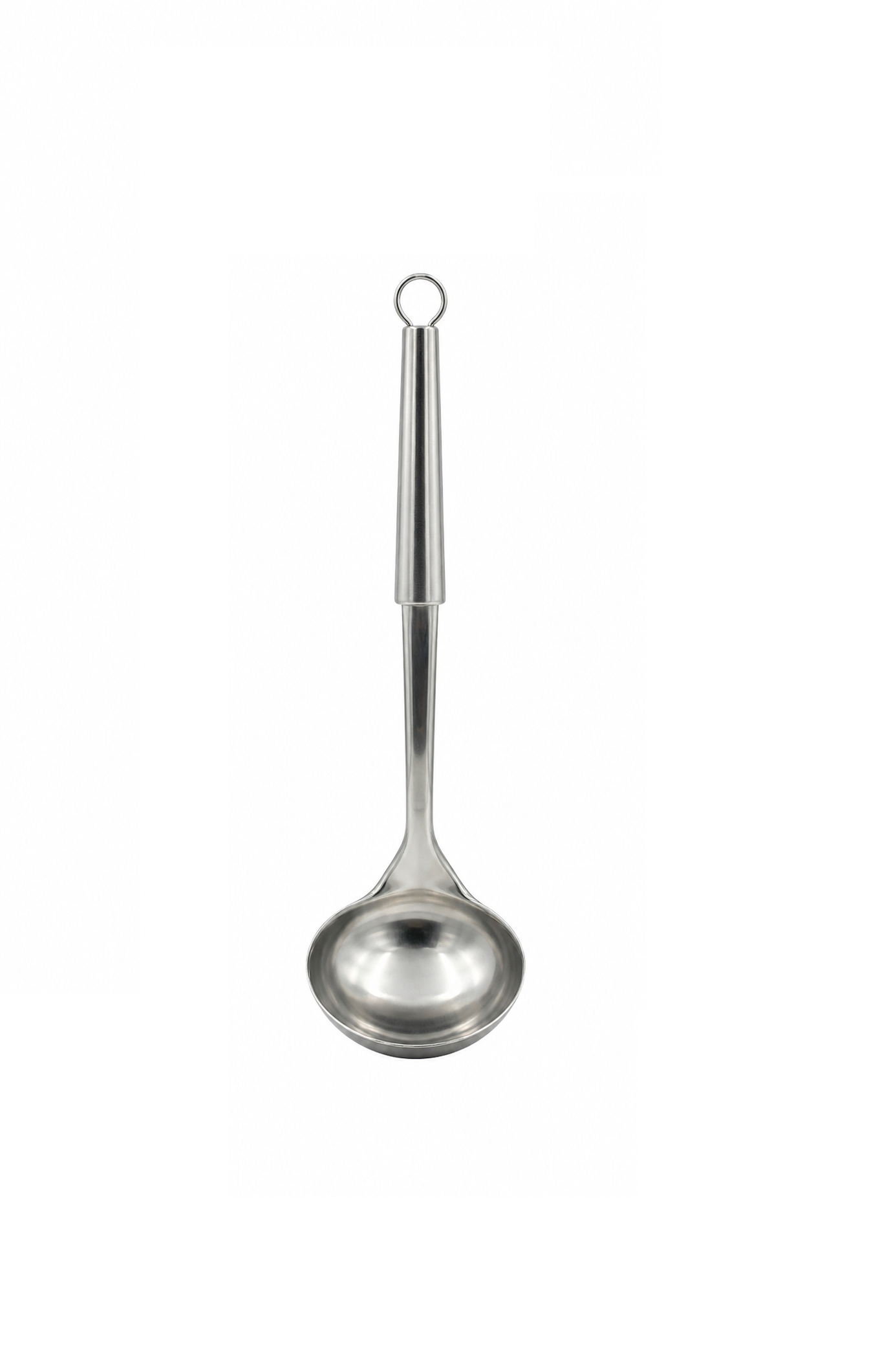 Polonic din otel inoxidabil 33 cm, maner ergonomic si agatatoare, Alpina