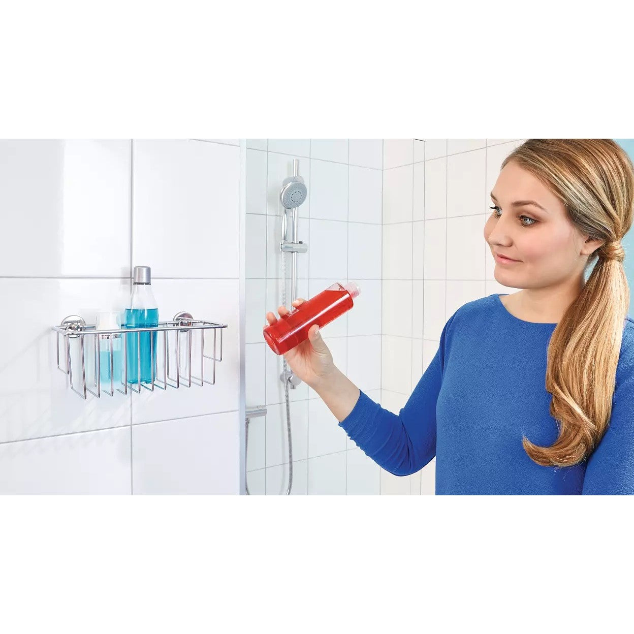 Etajera pentru baie, dimensiuni 25 cm x 11,7 cm x 12.5 cm, de la Tesa, fara kit instalare, 47258
