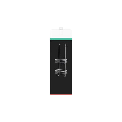Organizator pentru dus cu 2 rafturi, tesa Aluxx, din aluminiu cromat, 805395