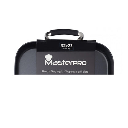 Tava grill, dreptunghiulara, antiaderenta, 32 x 23 x 2.5 cm, Masterpro, 806059