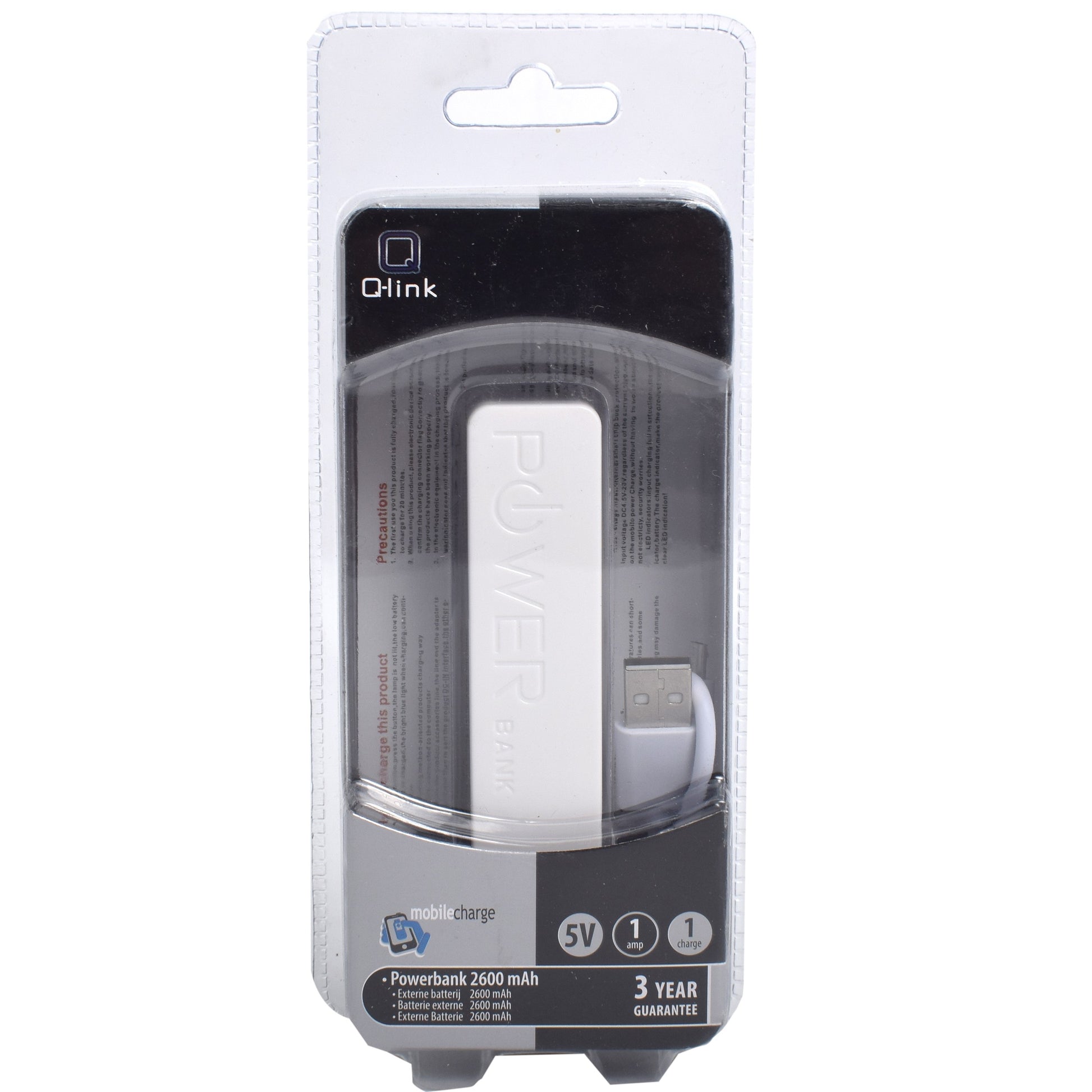Baterie externa, Power Bank Q-Link, 2600 mAh, 5V 1Amp, 806087