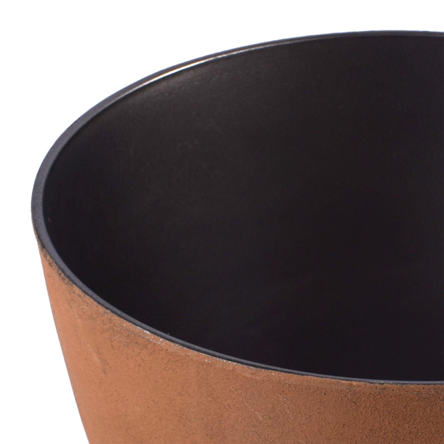 Ghiveci decorativ pentru flori, rotund, maro, capacitate 4l, 21x18 cm, 78967