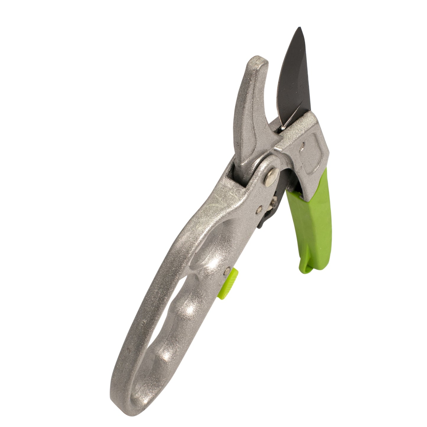 Foarfeca gradina, tip nicovala, cu clichet, pentru vita de vie, pomi, trandafiri, 20 X 8.5 x 1.5 cm, verde, 69040