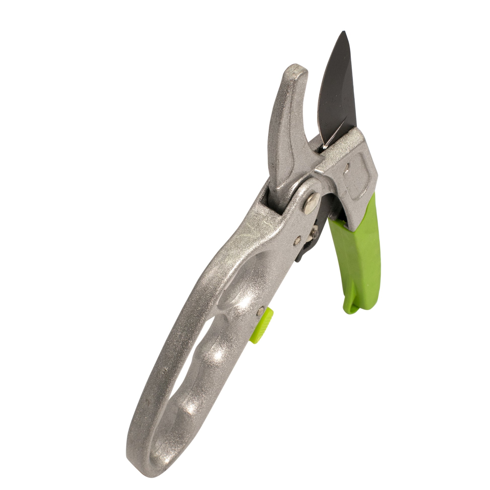 Foarfeca gradina, tip nicovala, cu clichet, pentru vita de vie, pomi, trandafiri, 20 X 8.5 x 1.5 cm, verde, 69040