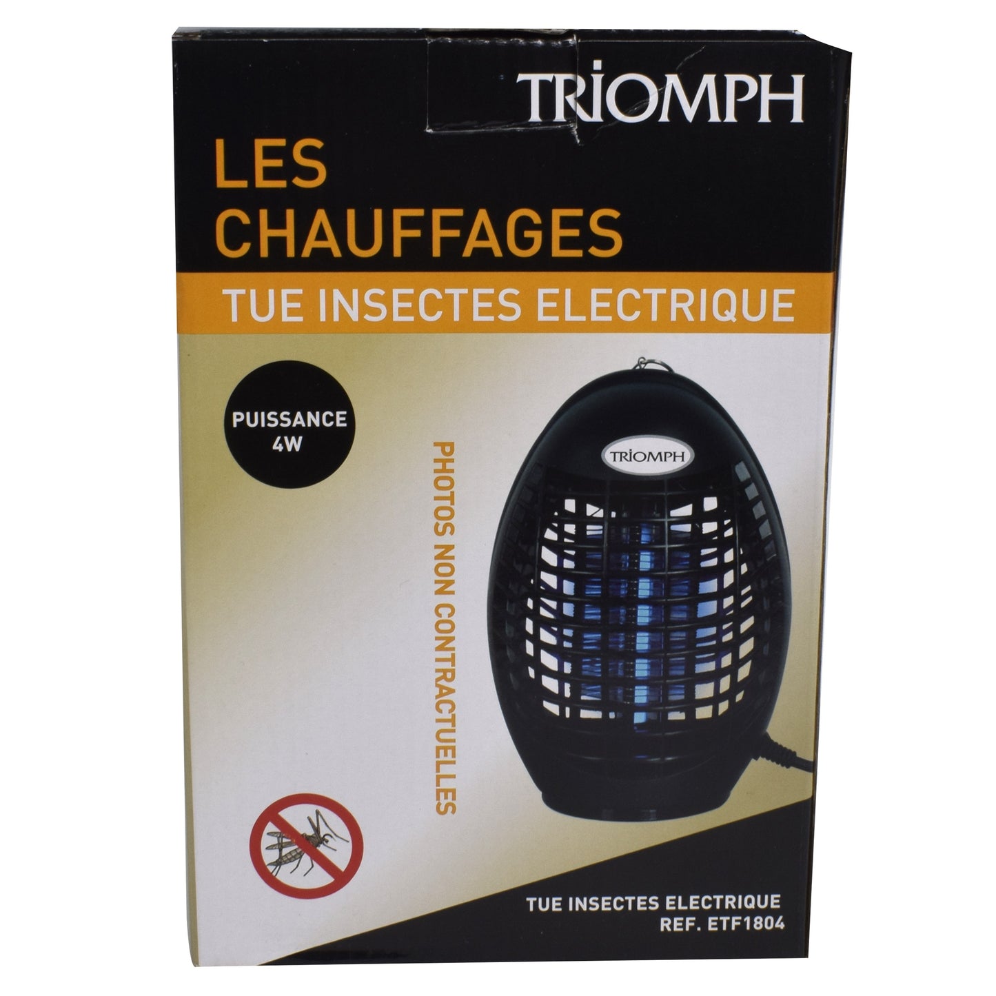 Lampa Anti-Insecte cu Lumina UV, Triomph, pentru Interior sau Exterior, Tantari, Muste, Molii, 18049