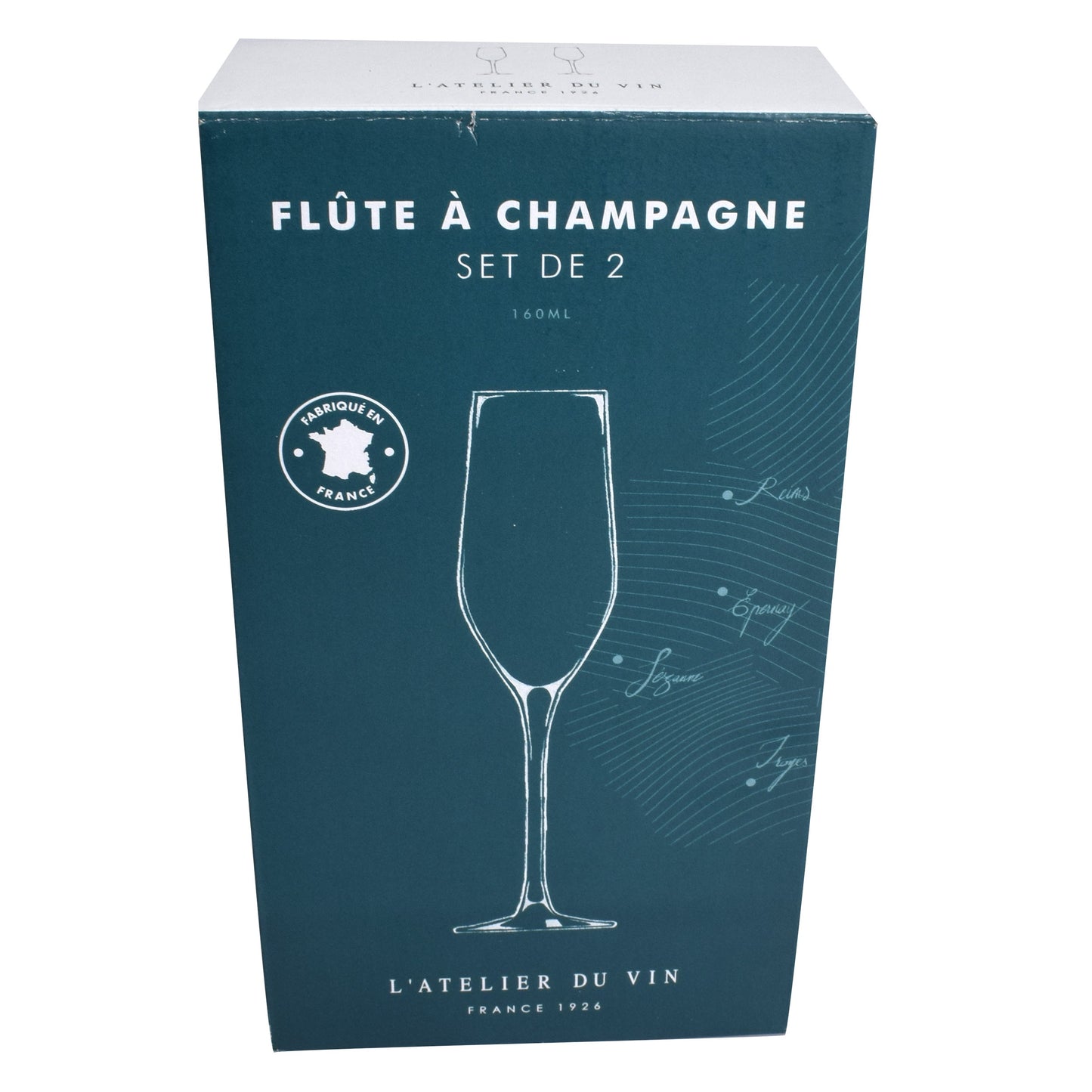 L'Atelier Du Vin, Pahar de Sampanie, 160 Ml, 2 Bucati