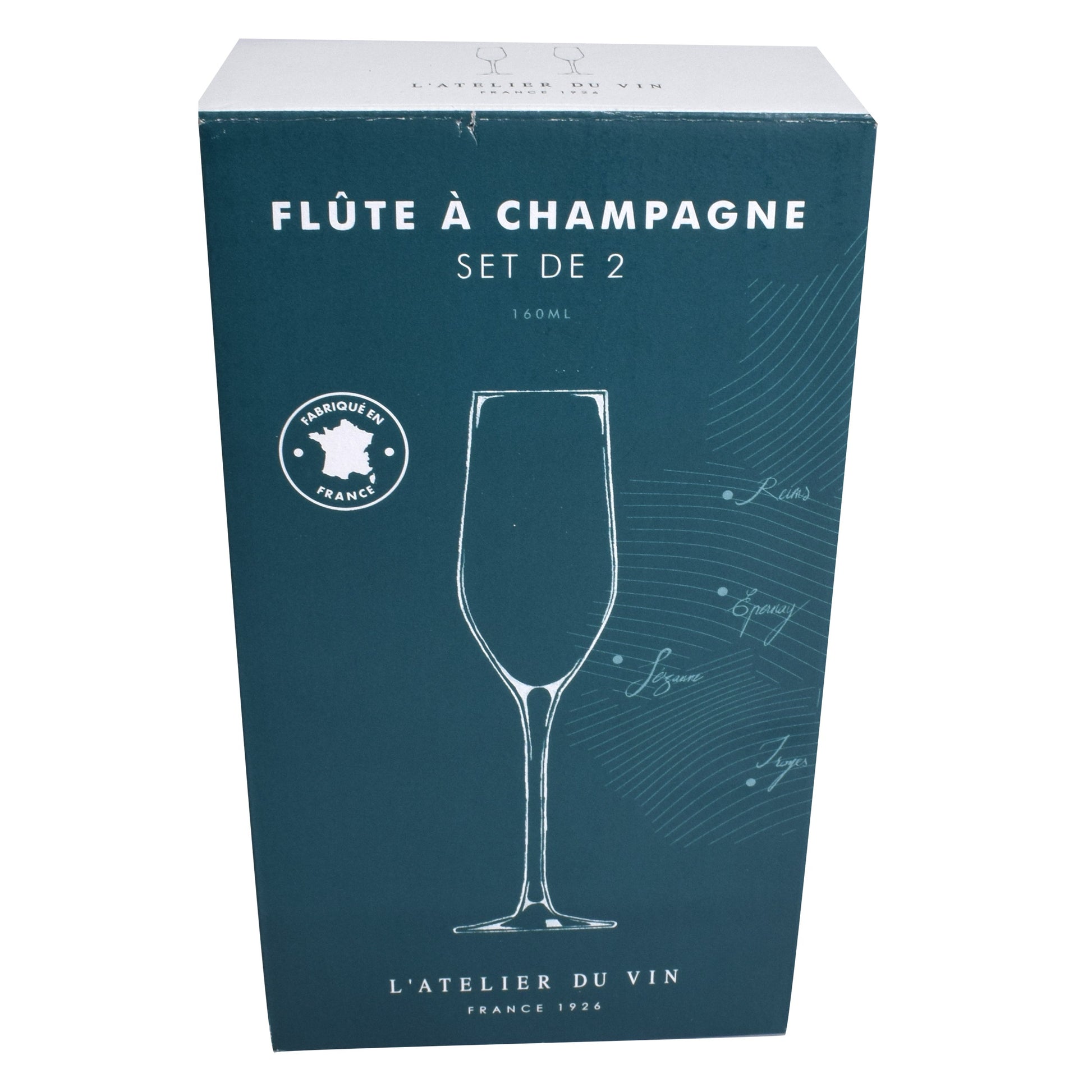 L'Atelier Du Vin, Pahar de Sampanie, 160 Ml, 2 Bucati