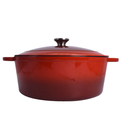 Oala din fonta emailata cu capac Actuel, 9L, 32 cm, Rosu, 19591