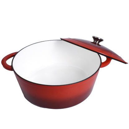 Oala din fonta emailata cu capac Actuel, 9L, 32 cm, Rosu, 19591