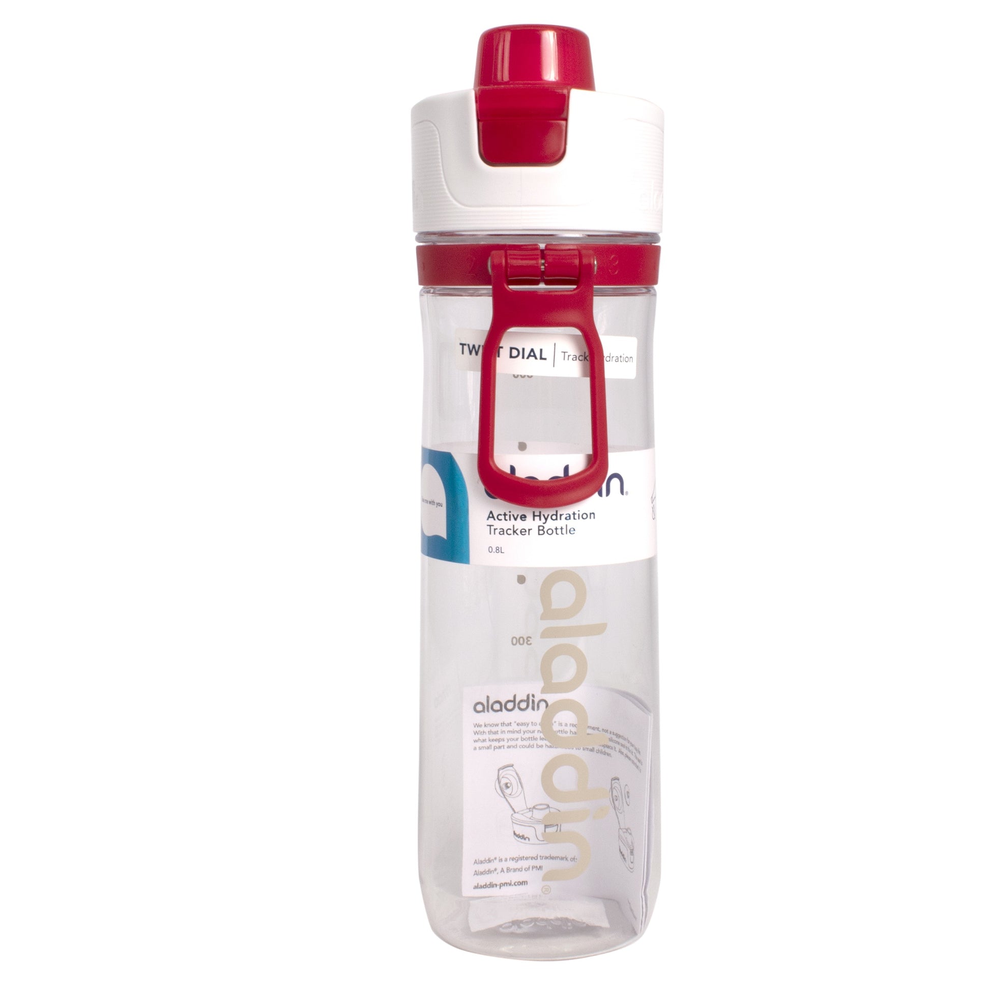 Sticla de apa sport, gradata, cu capac, 800 ml, rosu, 12995