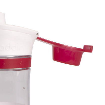 Sticla de apa sport, gradata, cu capac, 800 ml, rosu, 12995
